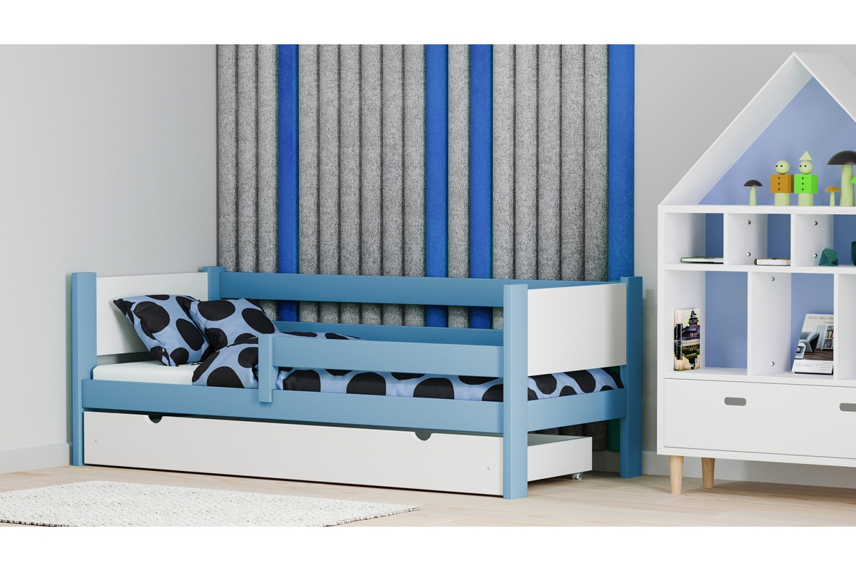 Łóżko dziecięce drewniane Denis łózeczko kolorowe