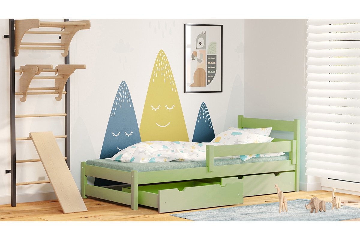 Łóżko dziecięce drewniane Ola Łóżko w kolorze pastelowym