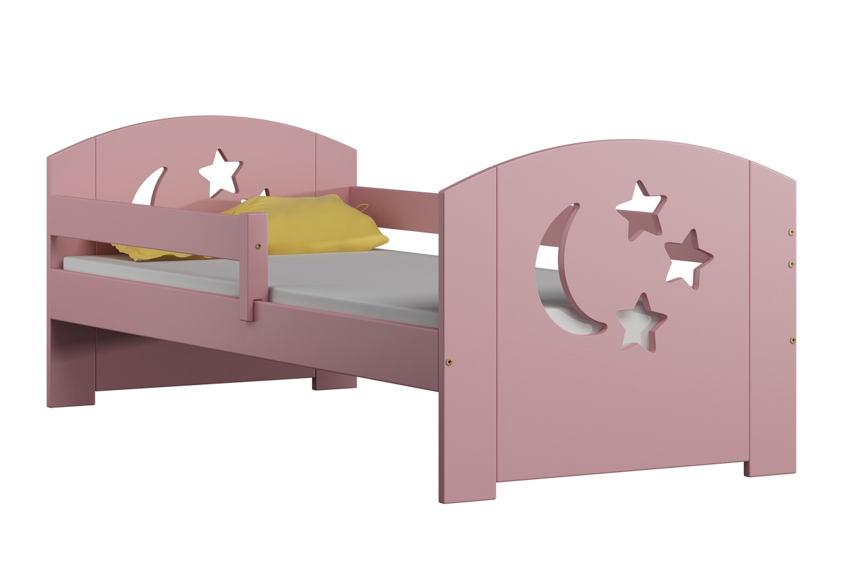 Łóżko dziecięce drewniane Stars - Moon DP 021 Certyfikat łózko dla dziewczynki