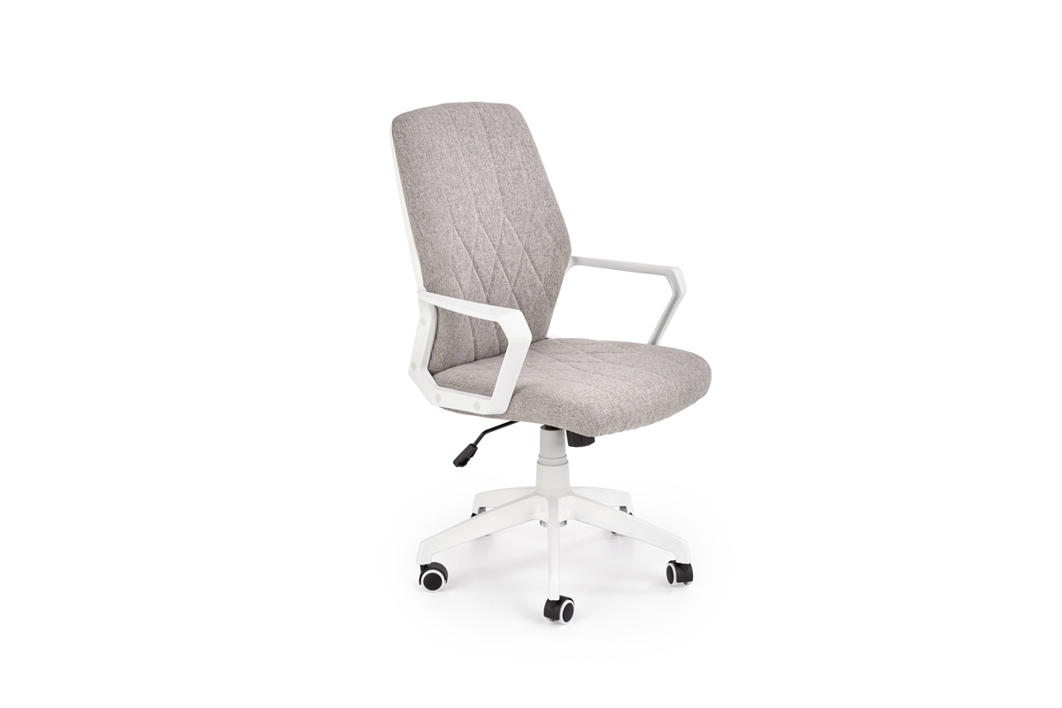Nowoczesny fotel biurowy Spin 2 - beż / biały fotel beżowy
