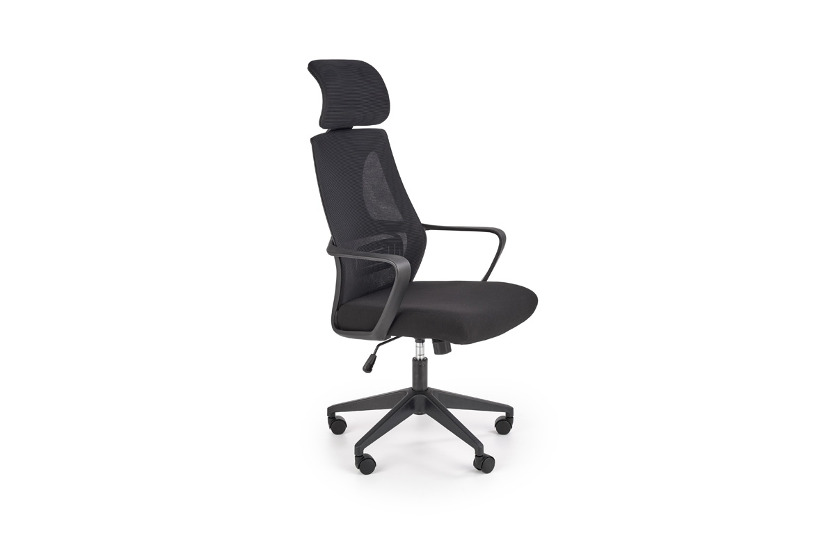 Ergonomiczny fotel biurowy Valdez z podłokietnikami - czarny  VALDEZ fotel pracowniczy czarny / czarny