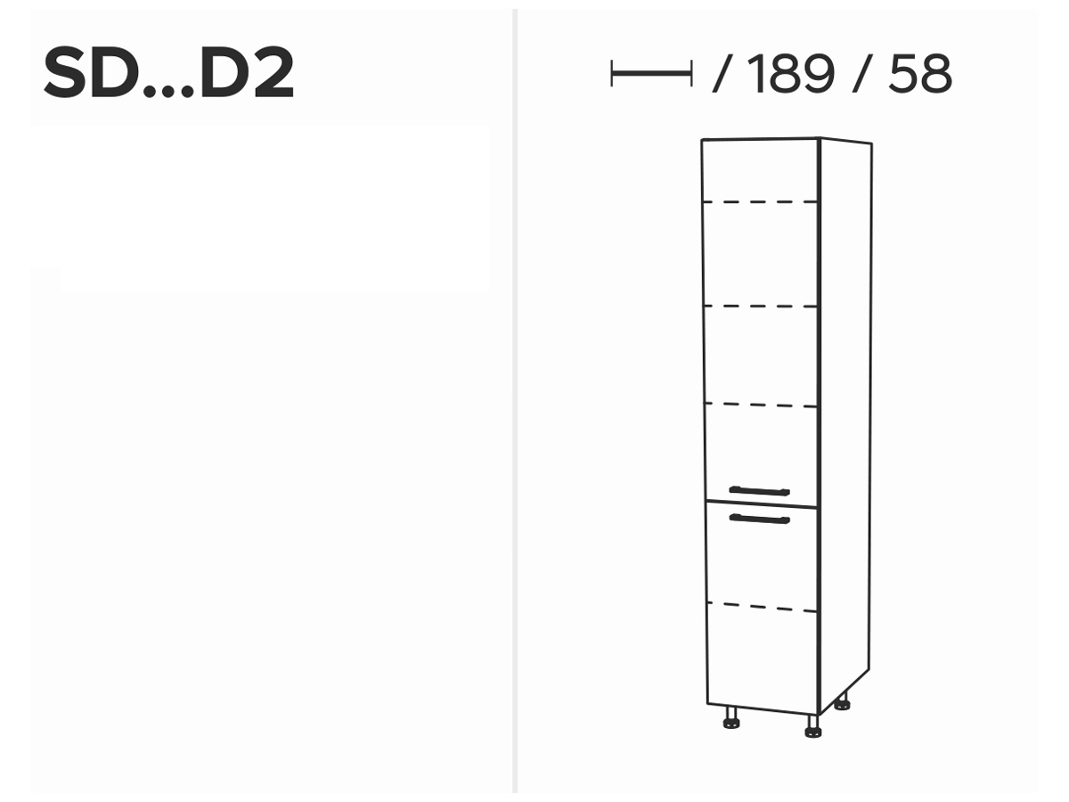 KAMMONO SD50D2 - szafka słupek - P2 i K2 BLACK  szafka słupek kam 