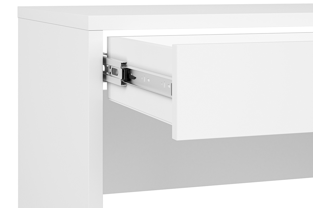 Biurko wolnostojące Nirio 02 z szufladą 102 cm - biały biurko kendo