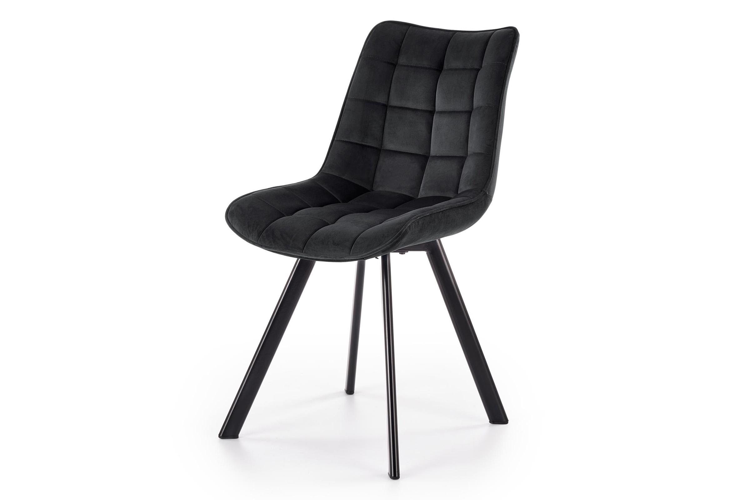 Krzesło tapicerowane K332 na metalowych nogach - czarny / czarne nogi Krzesło tapicerowane K332 na metalowych nogach - czarny / czarne nogi