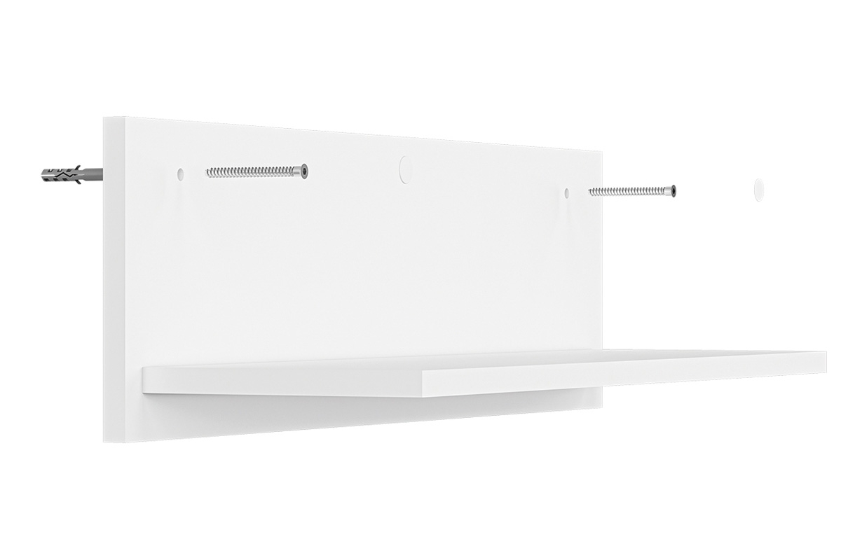 Półka wisząca Nirio 06 - 71 cm - biały półka biała