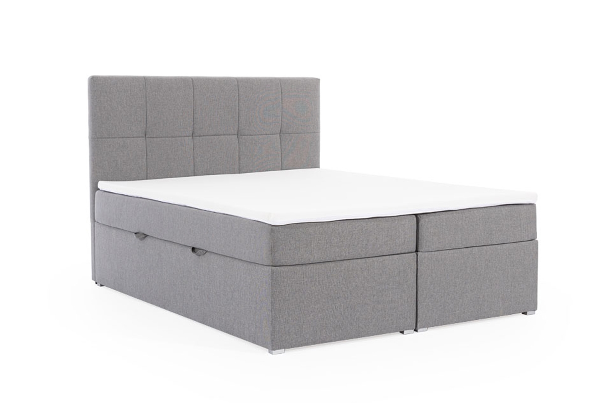 Łóżko kontynentalne z pojemnikami Gasper - 160x200  łóżko 160x200 z materacem i nakładką 