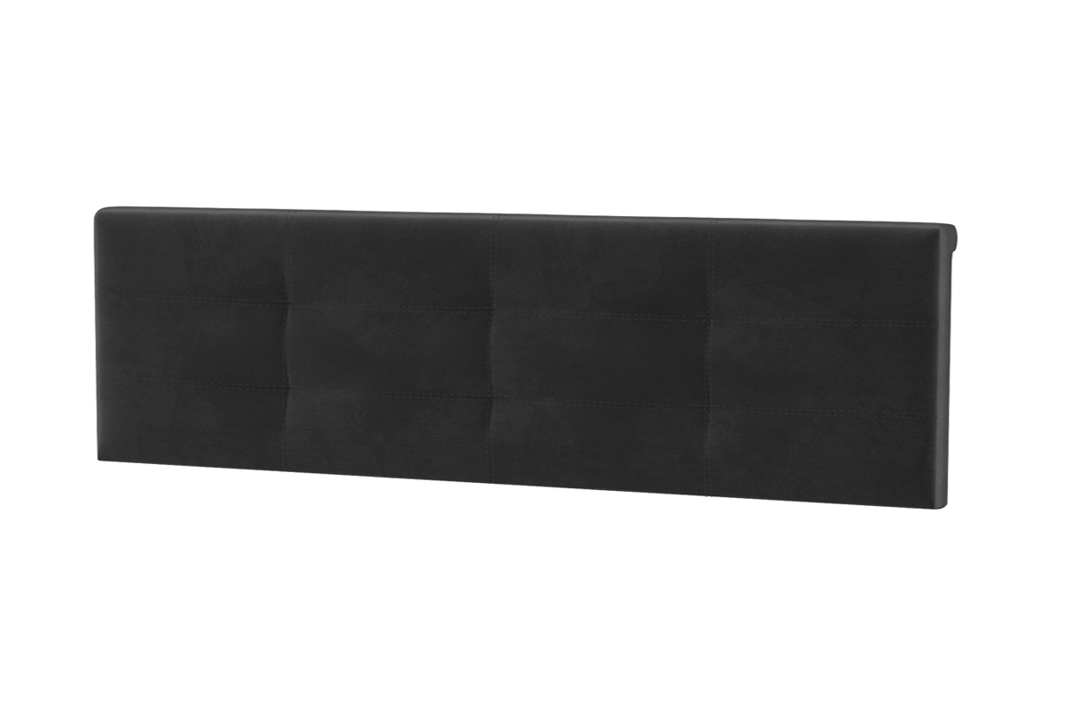 Zagłówek tapicerowany do łóżka 180 cm Vera - czarny nubuk zagłówek tapicerowany do łóżka 
