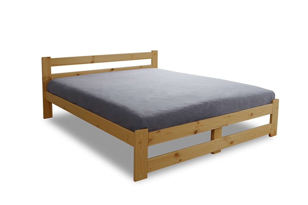 Łóżko sypialniane drewniane 180x200 Garifik E3  łóżko do sypialni z niskiem wezgłowiem 