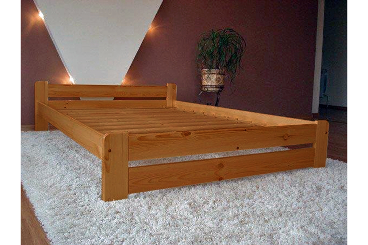 Łóżko sypialniane drewniane 80x200 Simi E5 Łóżko z niskiem wezgłowiem 
