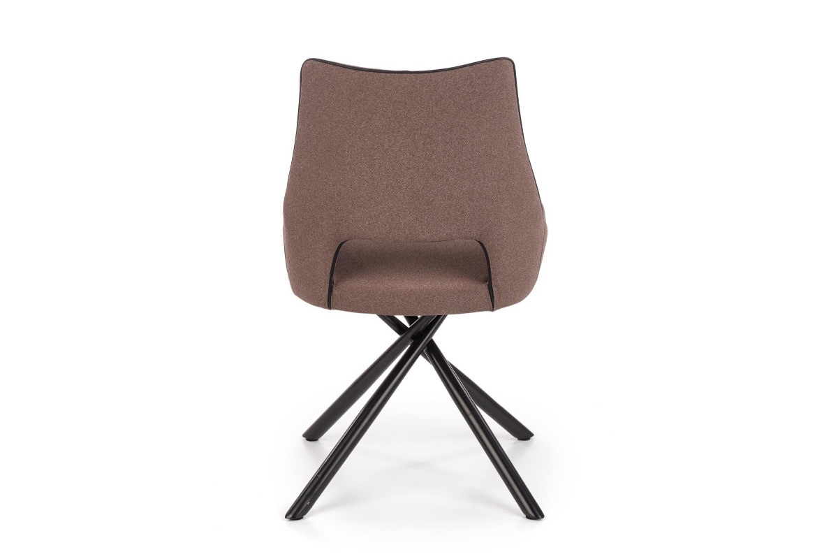 Zestaw stół rozkładany Derrick - dąb naturalny/czarny + 4 krzesła tapicerowane K409 - popielaty Zestaw stół rozkładany Derrick - dąb naturalny/czarny + Krzesło tapicerowane K409 - popielaty - tył