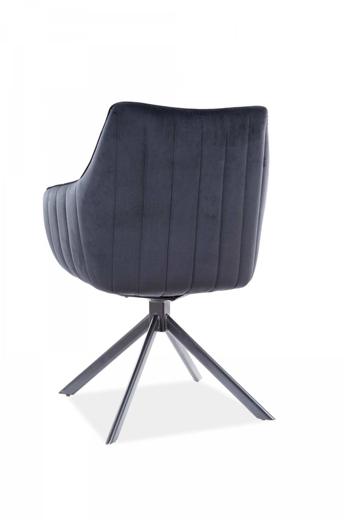 Krzesło tapicerowane Azalia Velvet - czarny / Bluvel 19 / czarne nogi krzesło tapicerowane