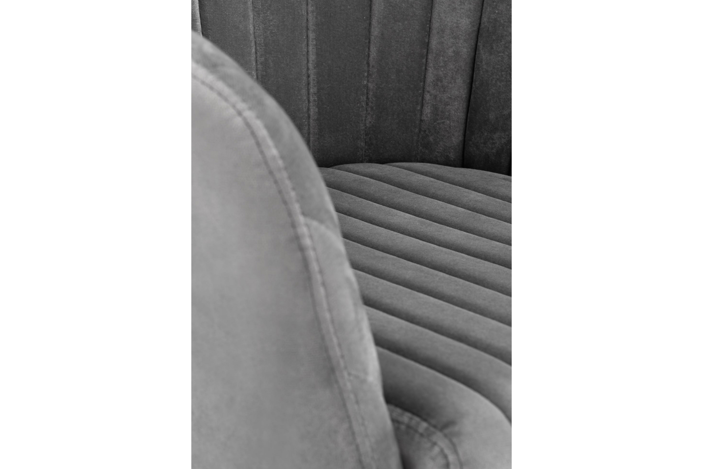 Fotel obrotowy Fresco z podłokietnikami - popielaty velvet Fotel obrotowy Fresco z podłokietnikami - popielaty velvet