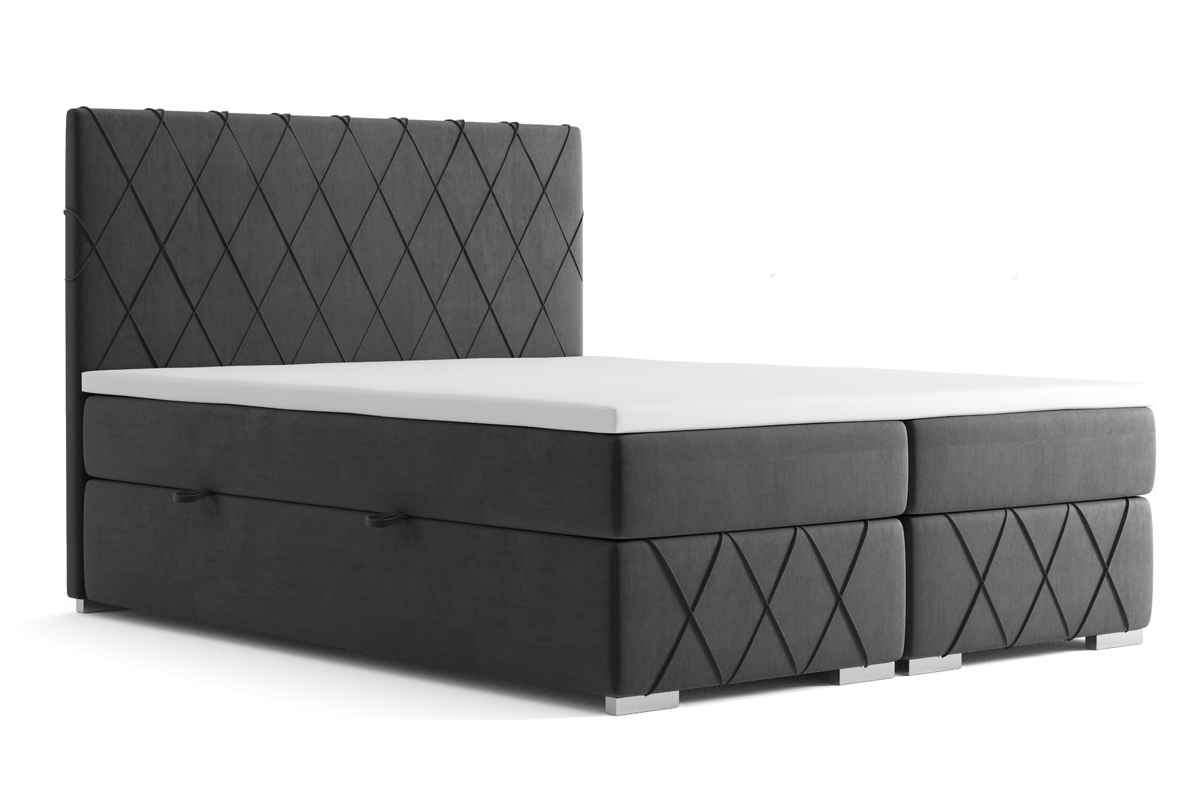 Łóżko kontynentalne z pojemnikami Feba - 140x200 łóżko z materacem 