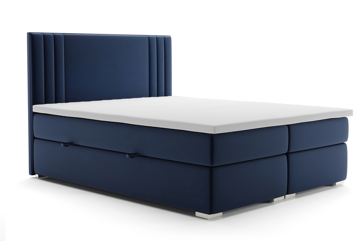 Łóżko kontynentalne z pojemnikami Cyntia - 140x200 garantowe łóżko z dzielonym materacem 