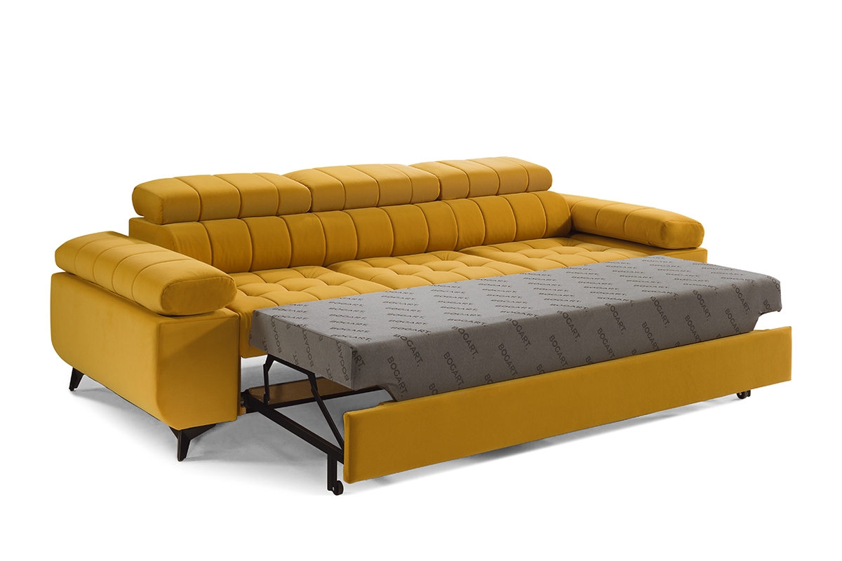 Sofa rozkładana do salonu Dragonis  żółta sofa rozkładana do spania 