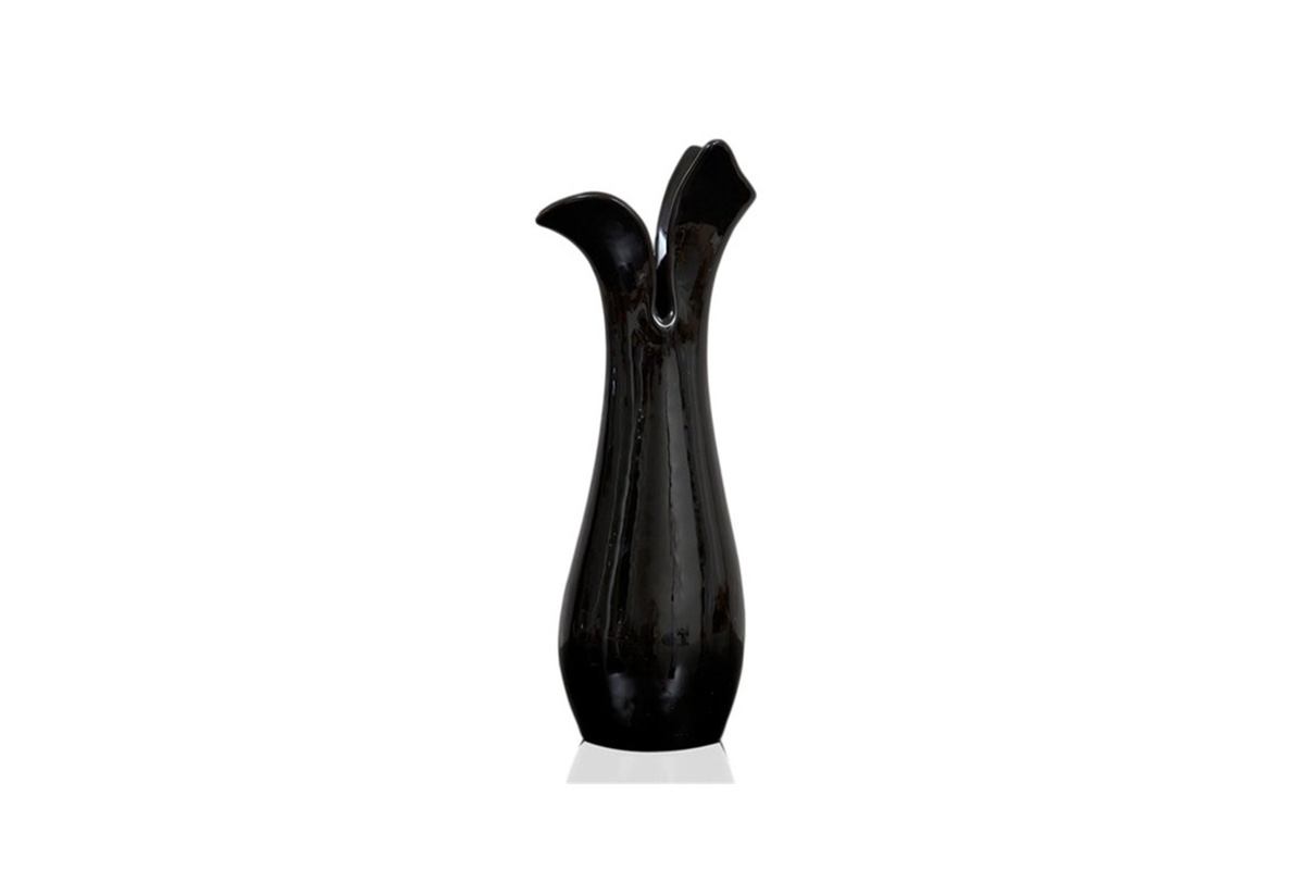 Wazon ozdobny ceramiczny Negro 13 Czarny czarny wazon 