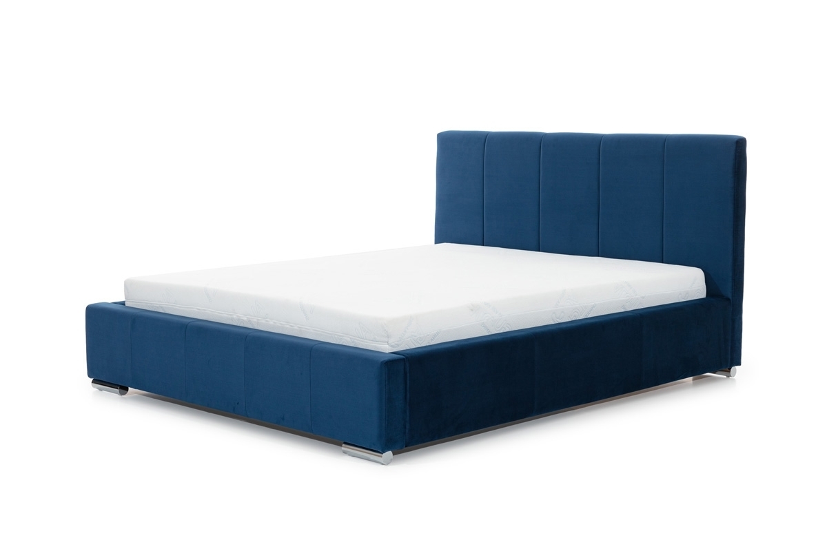 Tapicerowane łóżko sypialniane Adalio - 140x200 łóżko z wysokim wezgłowiem