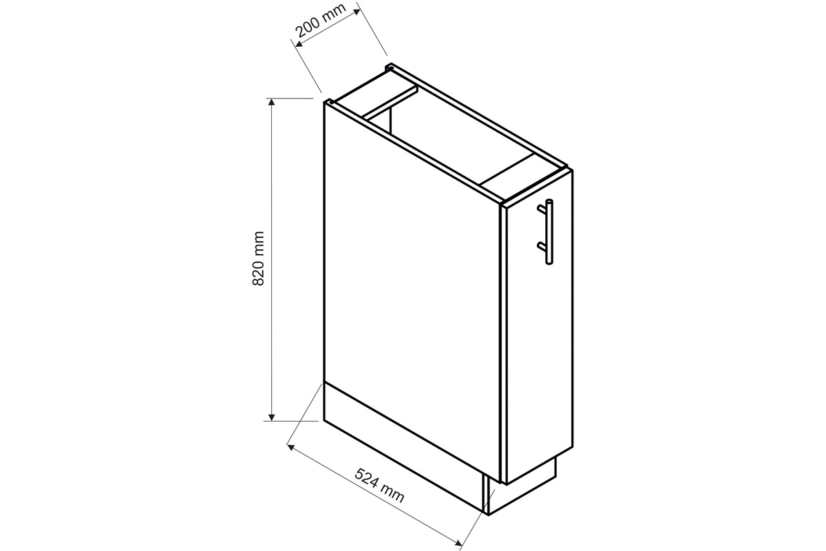 Denis D20 CARGO - szafka dolna z koszem cargo cargo denis 