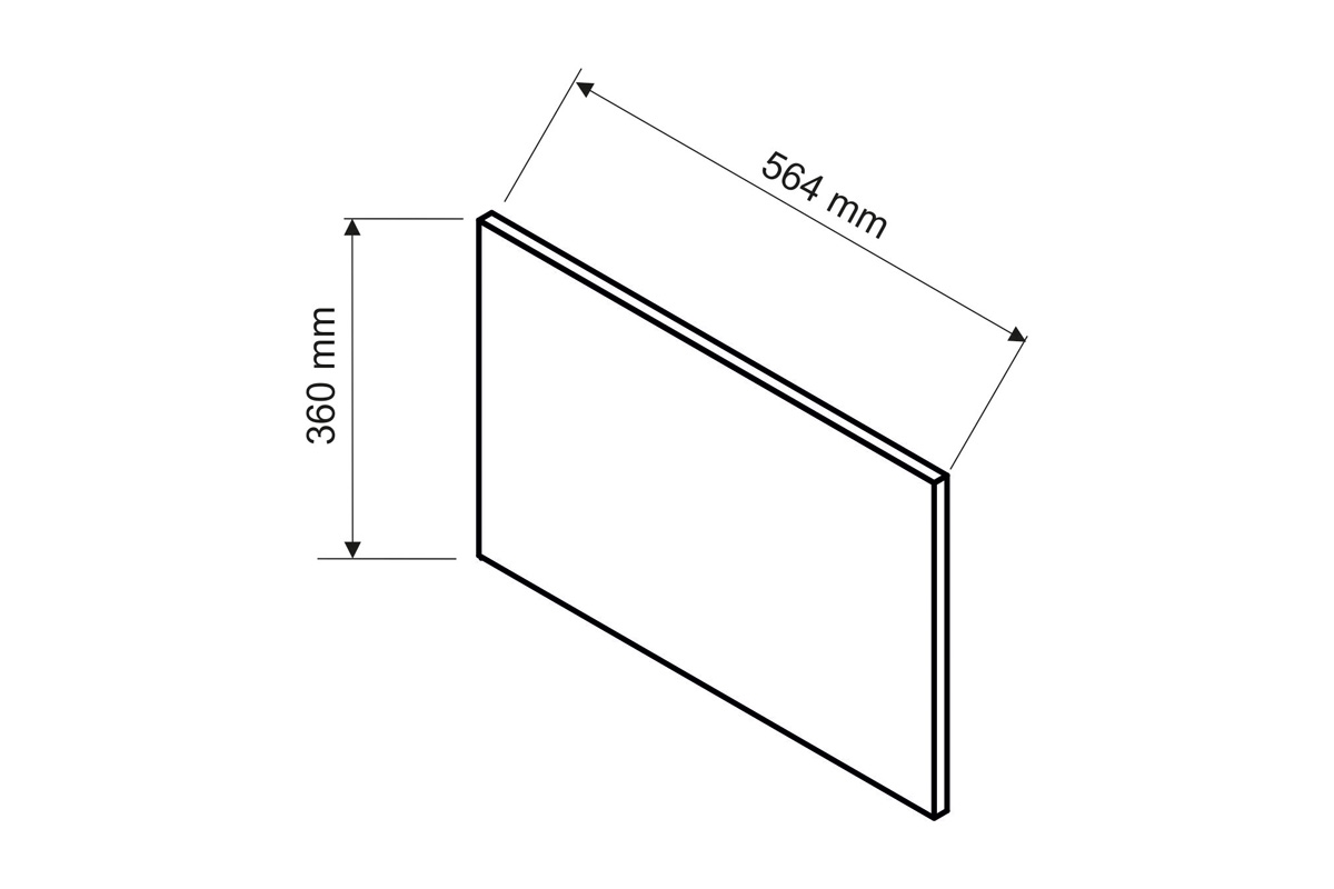 Denis Panel Boczny 360mm x 564mm - bok dokładany do szafki wiszącej szafka z okapem denis 