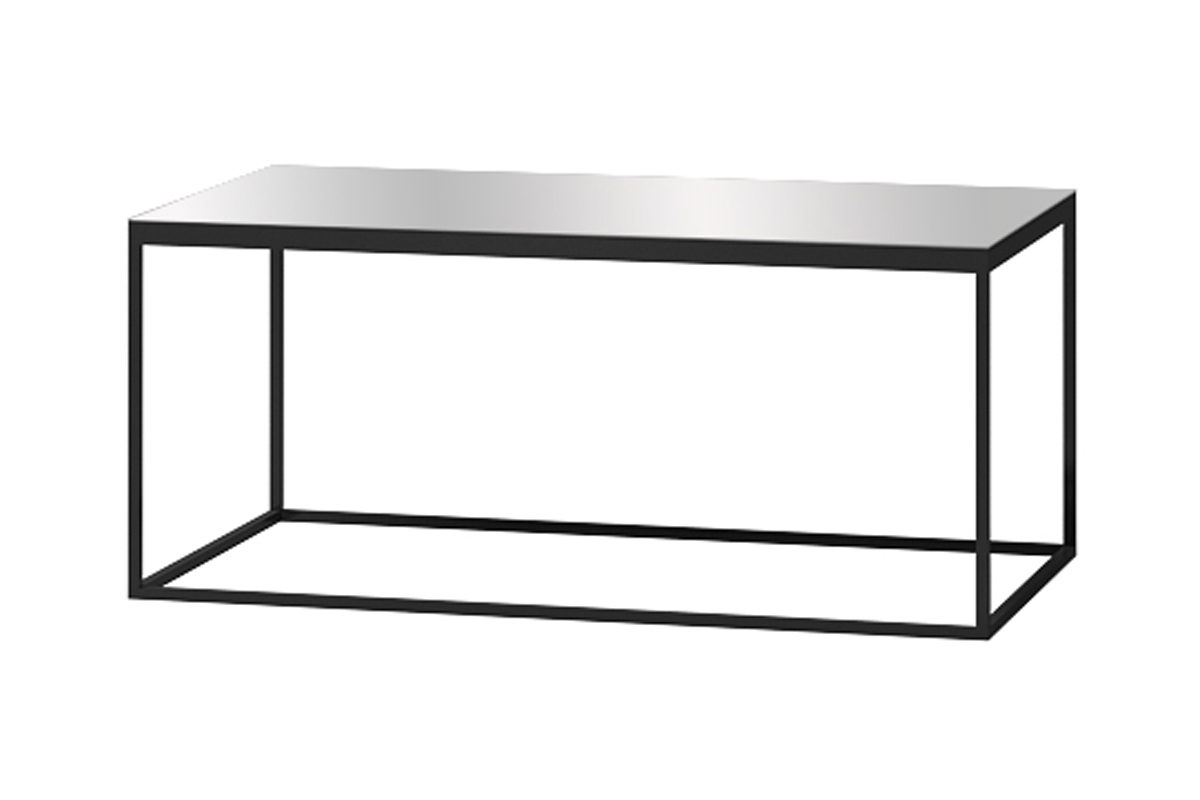 Zestaw mebli do salonu z ławą Helio II - czarny / szare szkło - 8 elementów szary stolik 