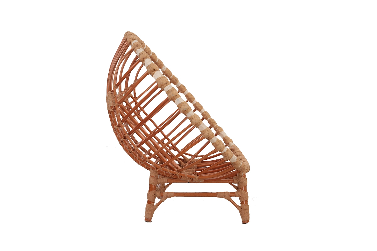 Stojący fotel ogrodowy Gardins III wiklinowy, kokon - 95 cm - naturalny ręcznie robiony fotel wiklinowy