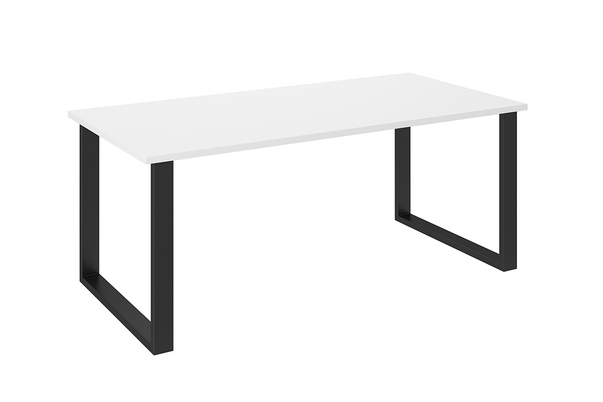 Stół Loftowy Industrialny 185x90 - biały / czarny biały stół do jadalni