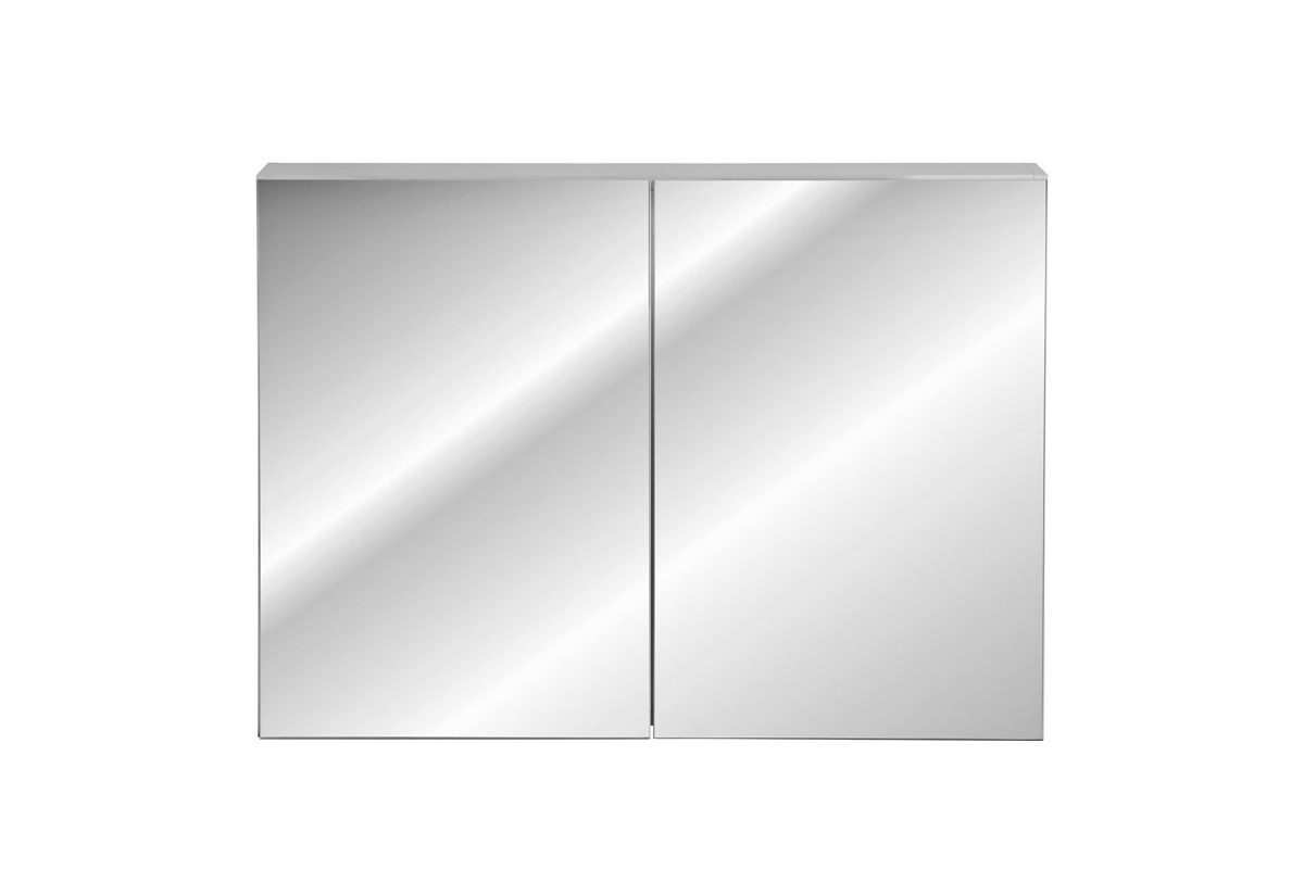 Szafka lustrzana Leonardo White 90 cm - Biała szafka wisząca nad umywalkę leonardo