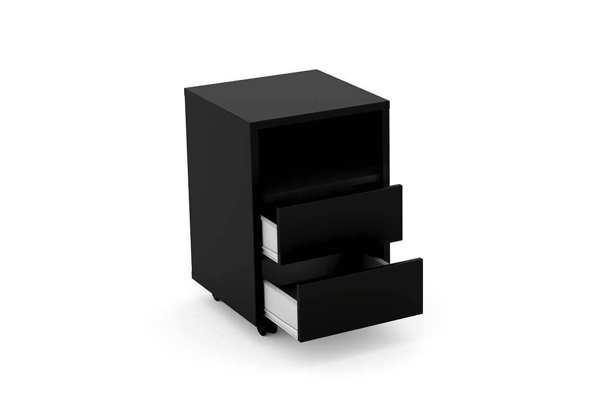 Kontenerek do biurka Agapi - onyks czarny kontenerek z szufladami