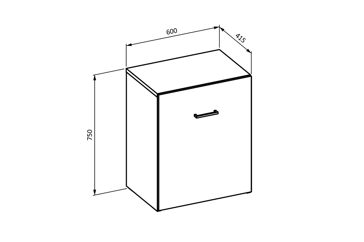 Składane biurko Smart 42-132 cm - dąb wotan Biurko wysuwane Smart - dąb wotan - wymiar