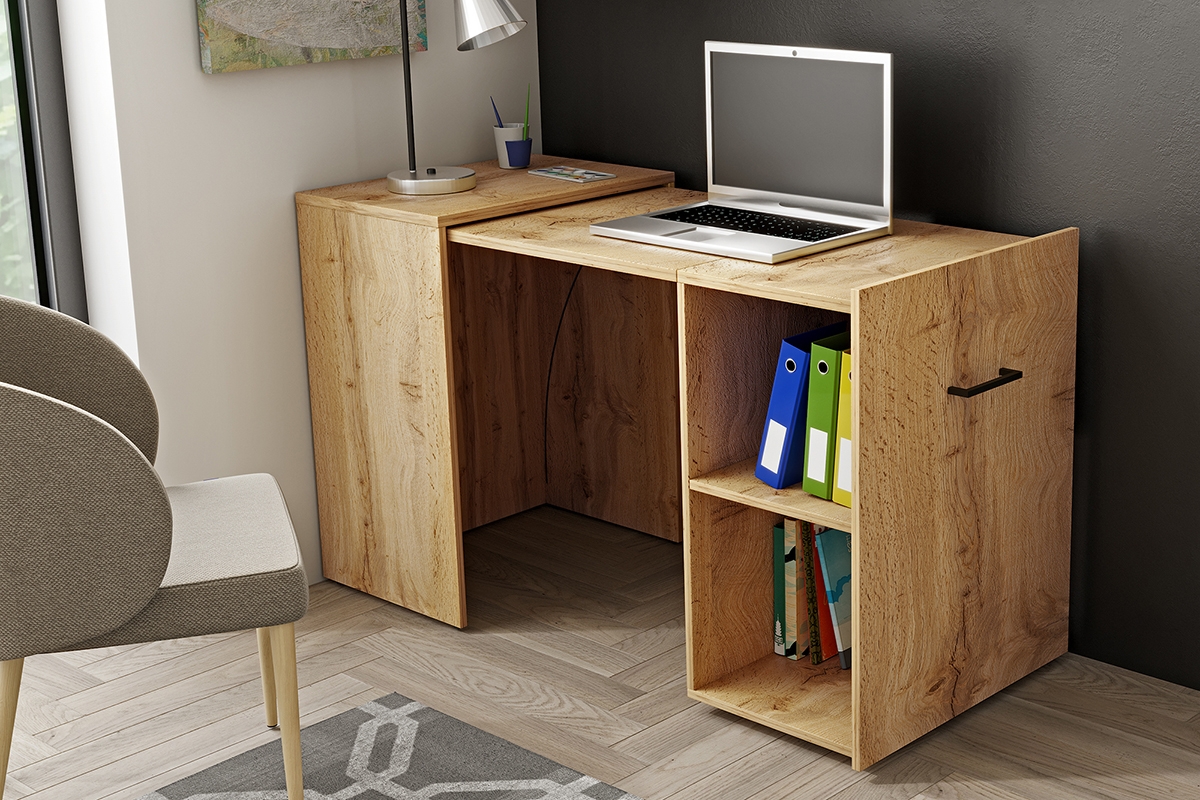 Składane biurko Smart 42-132 cm - dąb wotan Biurko wysuwane Smart - dąb wotan