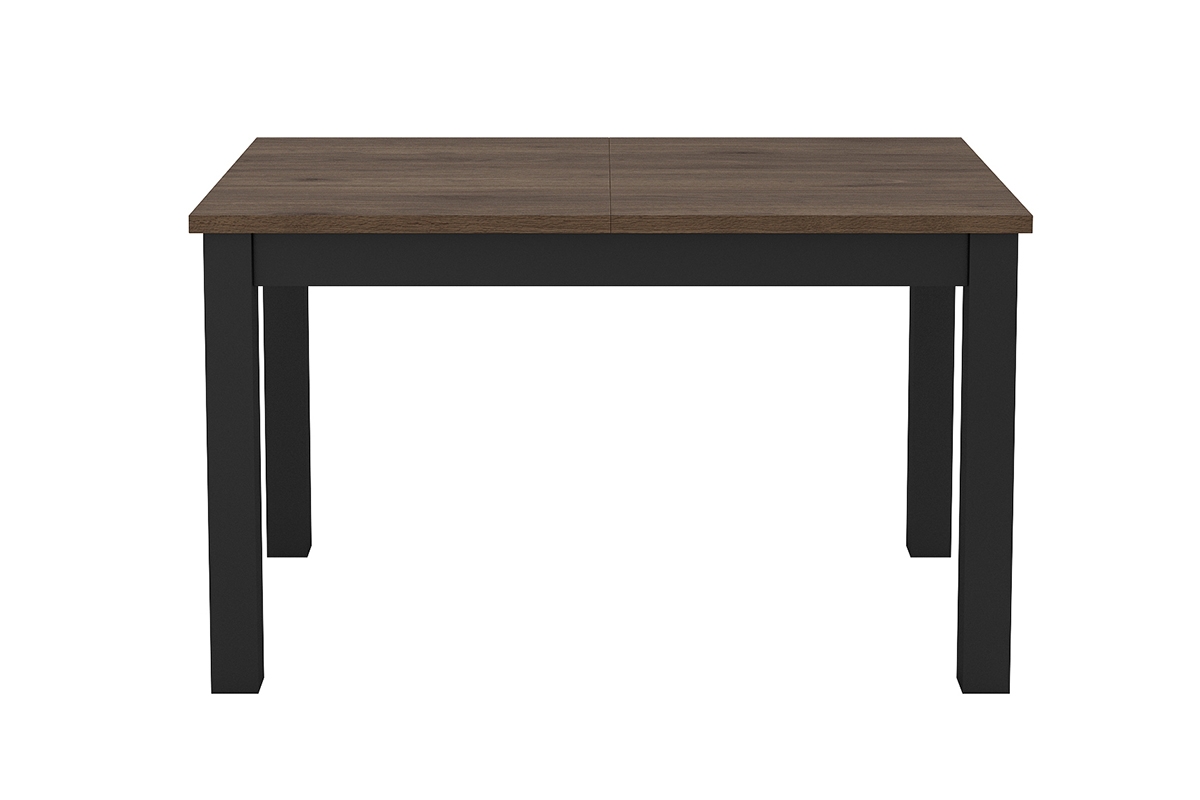 Stół rozkładany Olin 92 - 130-175x85  - orzech okapi / czarny brązowy stół z czarnymi nogami