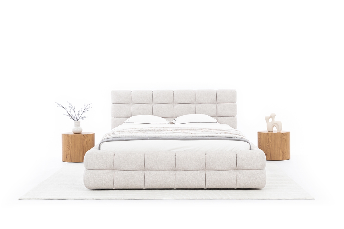 Tapicerowane łóżko sypialniane Magnelio - 160x200 Tapicerowane łóżko sypialniane Magnelio - 160x200 