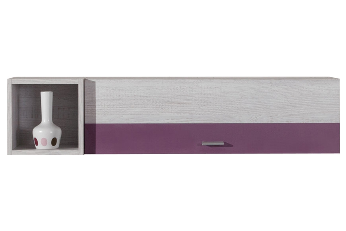 Półka wisząca Next NX14 - 110 cm - sosna bielona / viola półka wisząca z szafką