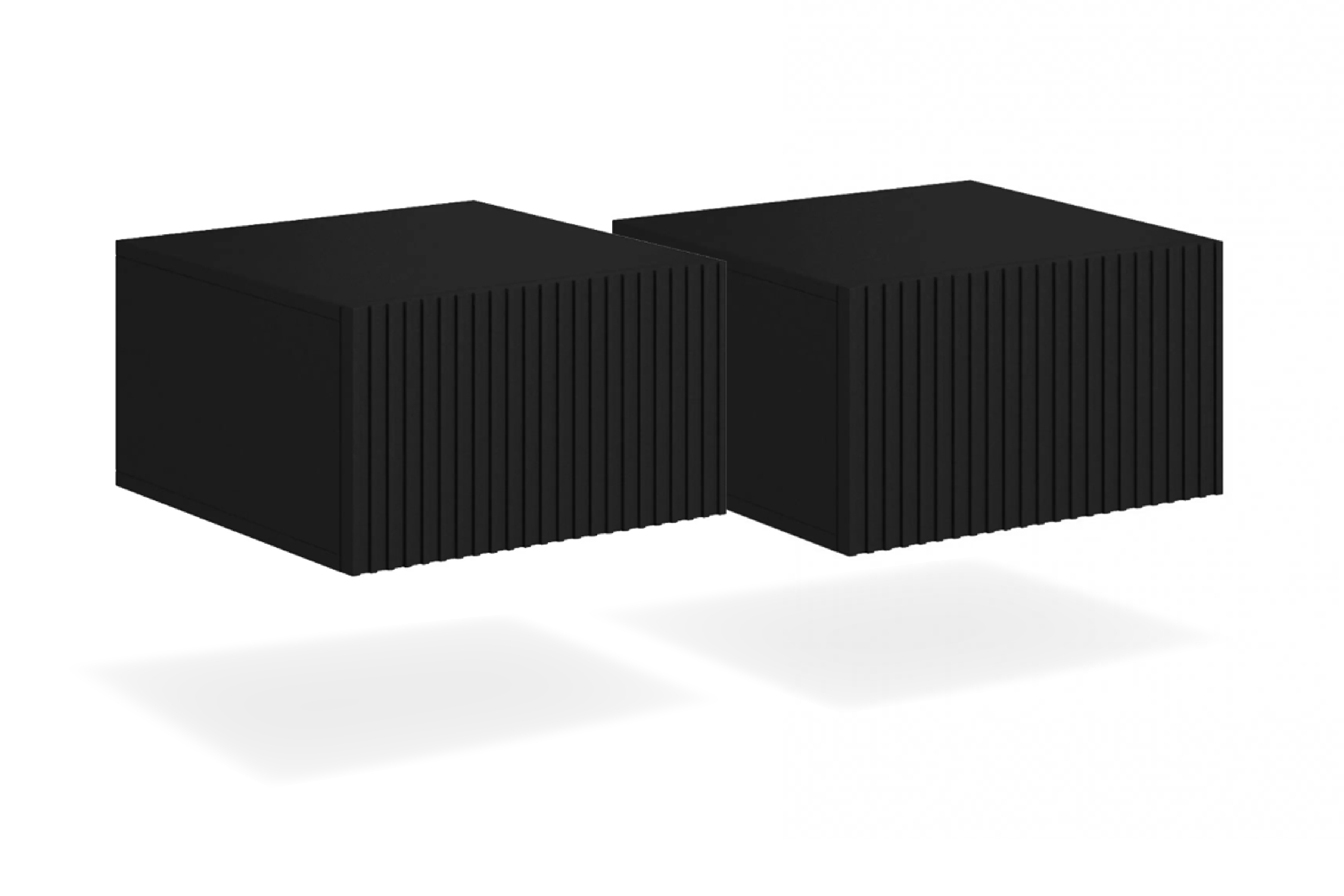 Set noptiere Nicole 46 cm suspendate - negru | Mobilier Bogart