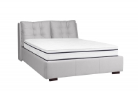 Łóżko tapicerowane sypialniane z pojemnikiem Branti - 160x200  jasne łóżko z funkcjonalnym wezgłowiem 