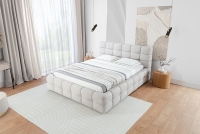 Tapicerowane łóżko sypialniane Magnelio - 140x200 Tapicerowane łóżko sypialniane Magnelio - 140x200 