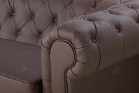 Fotel Cuba - Tkanina  fotel tapicerowany brązowy