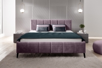 Łóżko sypialniane z pojemnikiem i materacem Riva 180x200 - Bestseller 2021  łóżko tapicerowane z materacem 