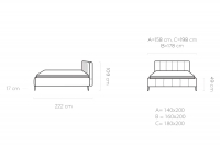 Łóżko sypialniane z pojemnikiem i materacem Riva 180x200 - Bestseller 2021  