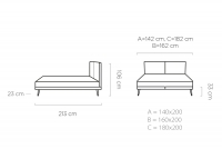 Łóżko sypialniane Selene 180x200 - Bestseller 2021  