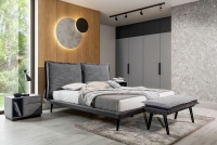 Łóżko tapicerowane Forli 160x200 ze stelażem łóżko do sypialni