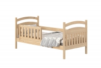 Łóżko dziecięce drewniane Amely - sosna, 80x180 łóżko dziecięce z barierką 