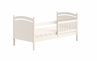 Łóżko dziecięce z tablicą suchościeralną Amely - biały, 80x190 białe łóżko z barierką 