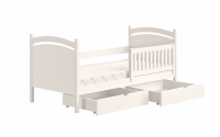 Łóżko dziecięce z tablicą suchościeralną Amely - biały, 80x200 łóżko dziecięce z szufladami 