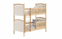Łóżko piętrowe z tablicą suchościeralną Amely - sosna, 80x190 piętrowe łóżko dziecięce  