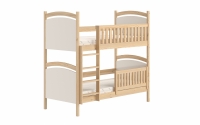 Łóżko piętrowe z tablicą suchościeralną Amely - sosna, 90x200 łóżko piętrowe z białymi tablicami 