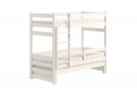 Łóżko dziecięce piętrowe wysuwane Alis - biały, 80x200 Łóżko piętrowe wysuwane Alis - Kolor Biały 