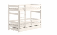 Łóżko dziecięce piętrowe Alis - biały, 90x200 Łóżko dziecięce piętrowe Alis - Kolor Biały 
