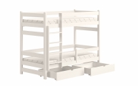 Łóżko dziecięce piętrowe Alis - biały, 80x200 Łóżko dziecięce piętrowe Alis - Kolor Biały 