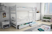 Łóżko dziecięce piętrowe Alis - biały, 80x190 Łóżko dziecięce piętrowe Alis - Kolor Biały - aranżacja